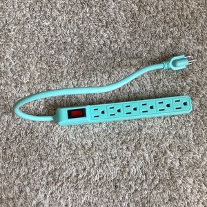 teal power strip!!